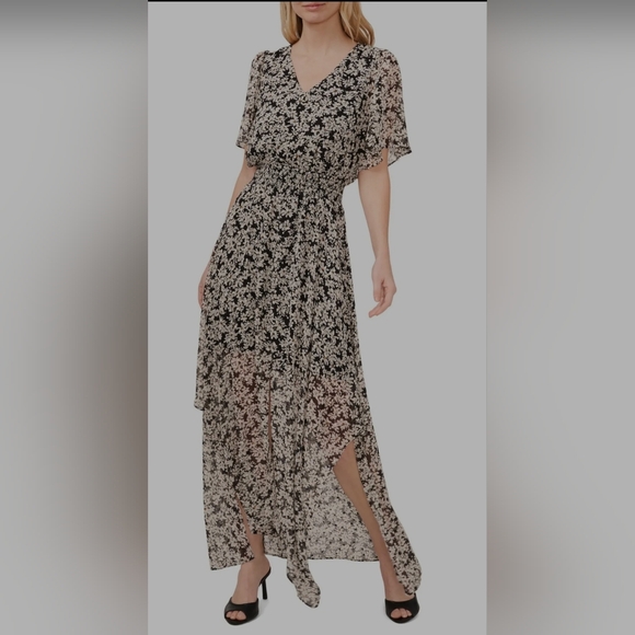 Cece Flutter Sleeve Maxi Flutter Sleeve Maxi Cece Maxi Dress CeCe